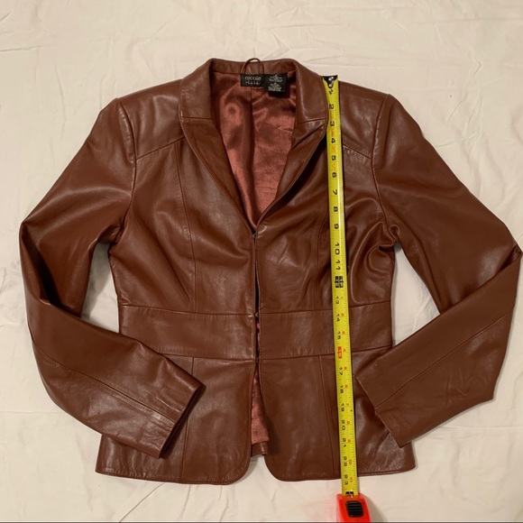 Nicole Miller Leather Jacket Vintage Style Sz M - Picture 5 of 5